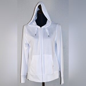 Juicy Couture Sport Classic Women's L Hoodie,  White Hoodie Full Zipper, Design